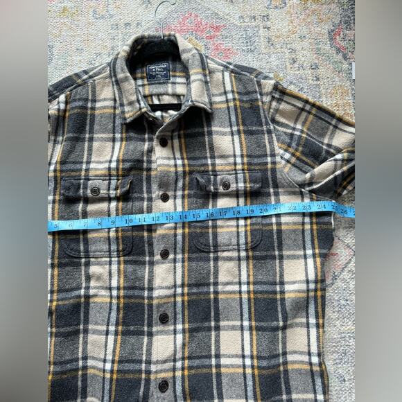 Abercrombie & Fitch Plaid Heavy Weight Flannel Shacket Size XXL - Picture 4 of 5